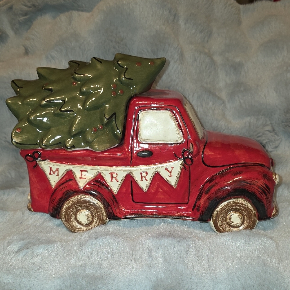 Mud Pie Christmas Truck Cookie Jar